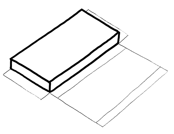 A box and its two dimensional net diagram