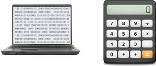 A compter and a calculator: unlike a calculator, a computer is not limited to processing numbers